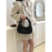 Small Silver Leather Shoulder Bag