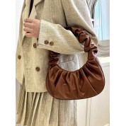 Brown Leather Medium Shoulder Bag