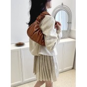 Brown Leather Medium Shoulder Bag