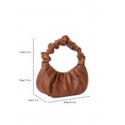 Brown Leather Medium Shoulder Bag