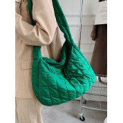 Plain Drawstring Nylon Hobo Bag