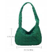 Plain Drawstring Nylon Hobo Bag