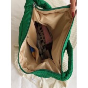 Plain Drawstring Nylon Hobo Bag