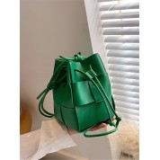 Soft Leather Drawstring Bucket Bag