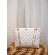 Quilted Leather Tote Shoulder Bag