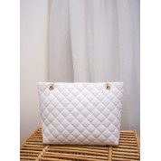 Quilted Leather Tote Shoulder Bag