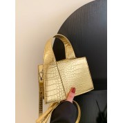 Gold Metallic Leather Shoulder Bag