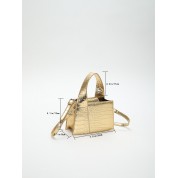 Gold Metallic Leather Shoulder Bag