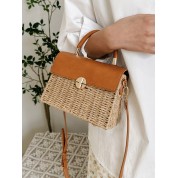 New Look Straw Striped Beach Bag