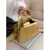 Gold Metallic Leather Shoulder Bag