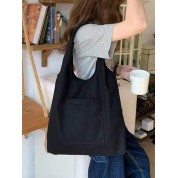 Cute Black Canvas Tote Bag