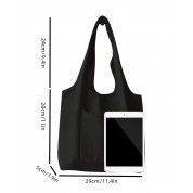 Cute Black Canvas Tote Bag