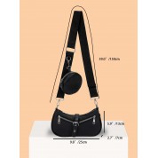 Ladies Black Patent Shoulder Bag