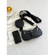 Ladies Black Patent Shoulder Bag