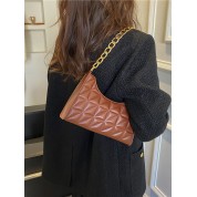 Brown Shoulder Bag With Chain