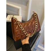 Brown Shoulder Bag With Chain