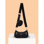 Ladies Black Patent Shoulder Bag