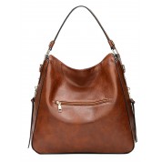 Ladies Brown Leather Shoulder Bags