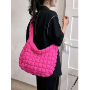 Pink Quilted Cross Body Bag