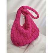 Pink Quilted Cross Body Bag