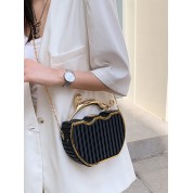 Black Chain Strap Crossbody Bag