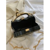 Black Chain Strap Crossbody Bag