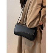 Black Leather Medium Tote Bag