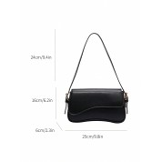 Black Leather Medium Tote Bag