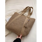 Large Straw Tote Beach Bag