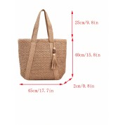 Large Straw Tote Beach Bag