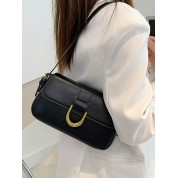 Black Crossbody Bag With Flap