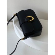 Black Crossbody Bag With Flap