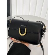 Black Crossbody Bag With Flap