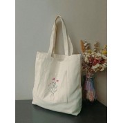 Black Leather Shopper Tote Bag