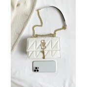 Small White Leather Cross Body Bag