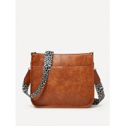 Leopard Print Faux Fur Shoulder Bag