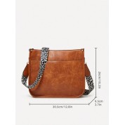 Leopard Print Faux Fur Shoulder Bag