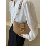 Small Leather Hobo Tote Bag