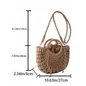 Medium Drawstring Leather Bucket Bag