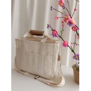 Small White Top Handle Bag