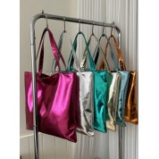 Long Handle Leather Tote Bag