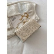 White And Straw Crossbody Bag