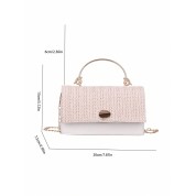 White And Straw Crossbody Bag