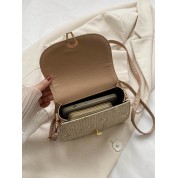 Leather Crossbody Saddle Bag Purse