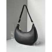 Black Vegan Leather Shoulder Bag