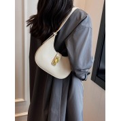 Leather Crossbody Hobo Bag With Zipper