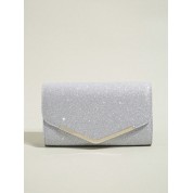 Black Patent Evening Clutch Bag