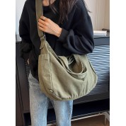 Vintage Canvas And Leather Tote Bag