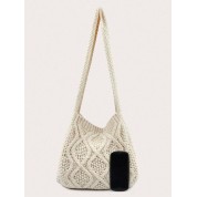 Mesh Snap Top Bags Crochet