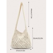 Mesh Snap Top Bags Crochet